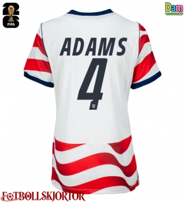 Förenta stater Tyler Adams #4 Hemmatröja Dam VM 2026 Kortärmad